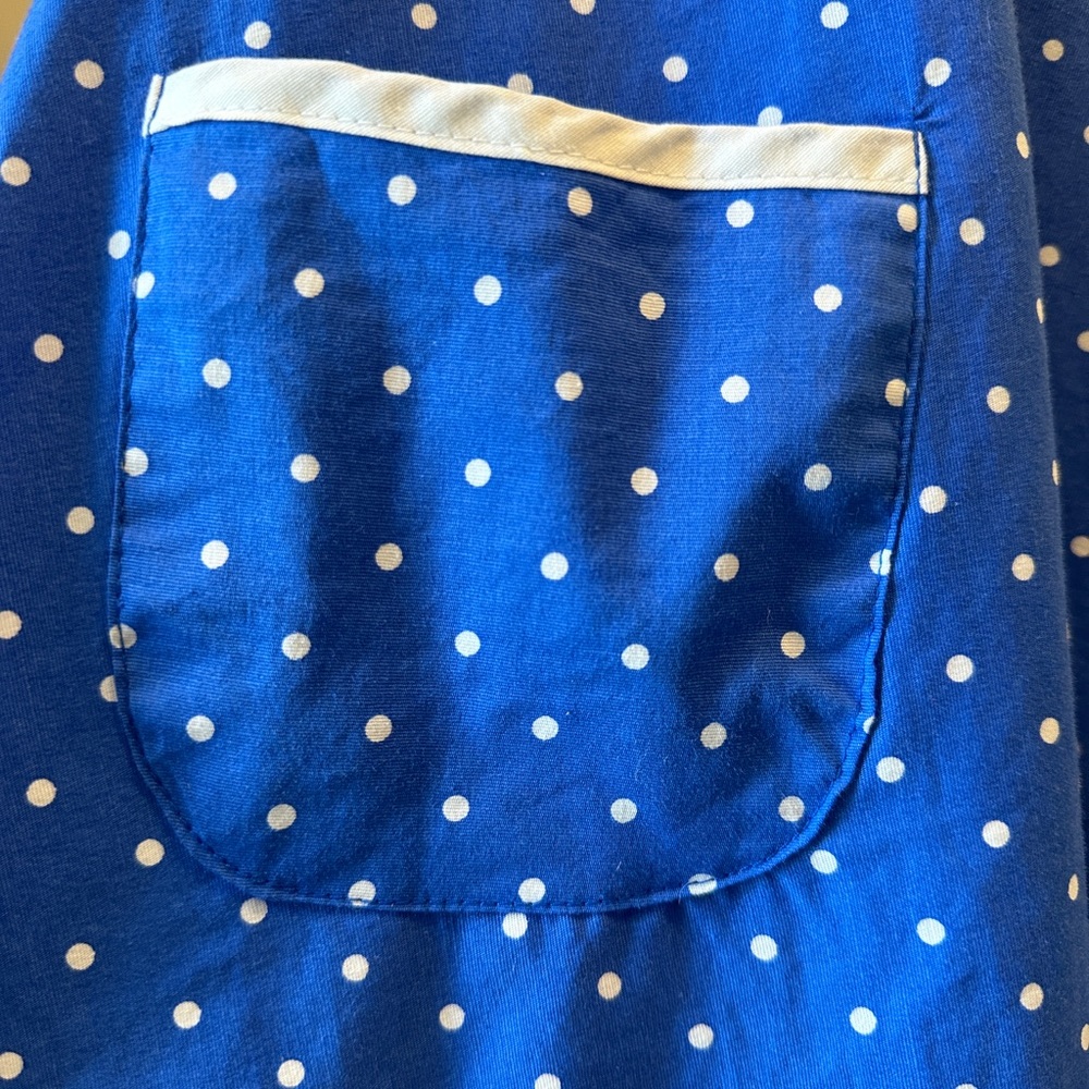 🌟Host Pick🌟 Hell Bunny Vixen Blue Polkadot Dress Rockabilly Pinup Preloved - Picture 6 of 13